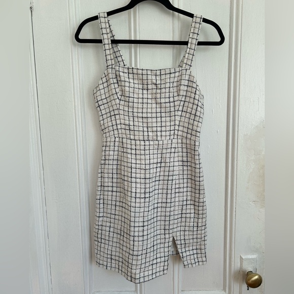 Abercrombie & Fitch Dresses & Skirts - Abercrombie Tweed Checkered Windowpane Plaid White Black Dress